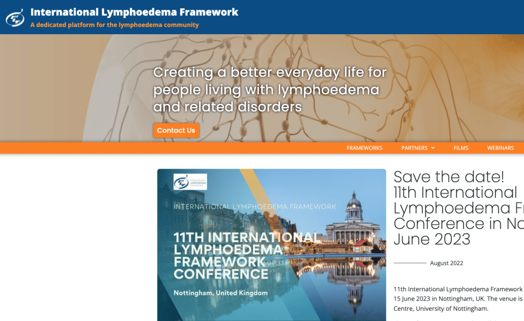 Home - International Lymphoedema Framework 2022-09-06 09-38-52 - The ...